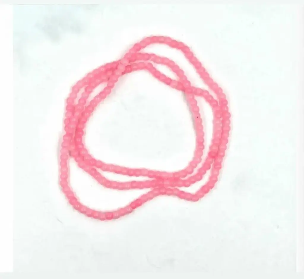Pink Round 4 mm Glass Bead