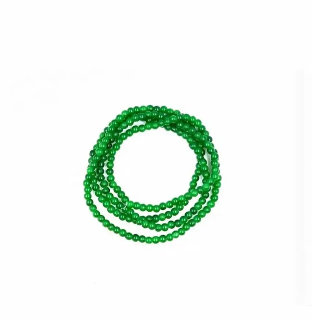 Green Round 4 mm Glass Bead