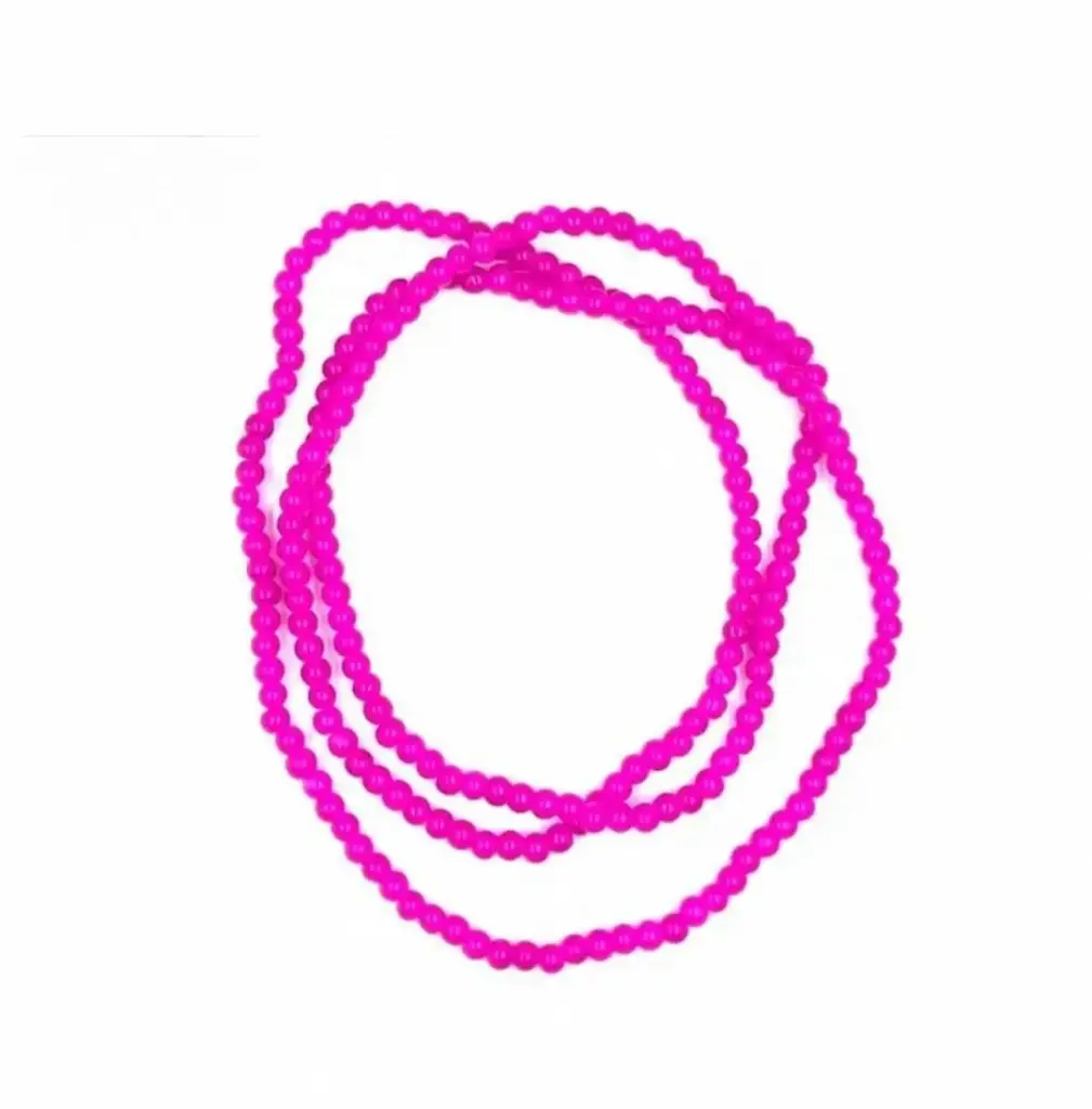 Pink Round 4 mm Glass Bead