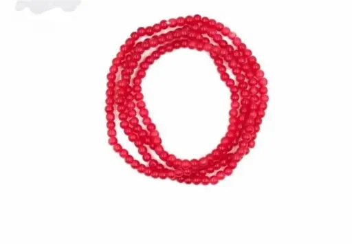 Red Round 4 mm Glass Bead