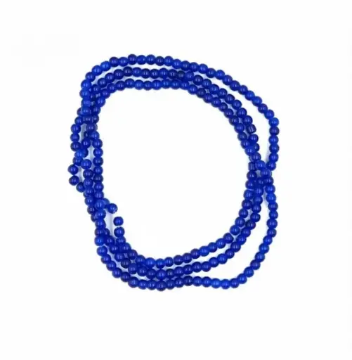 Blue Round 4 mm Glass Bead