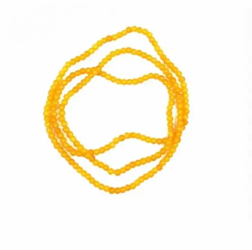 Yellow Round 4 mm Glass Bead