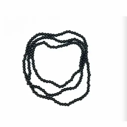 Black Round 4 mm Glass Bead