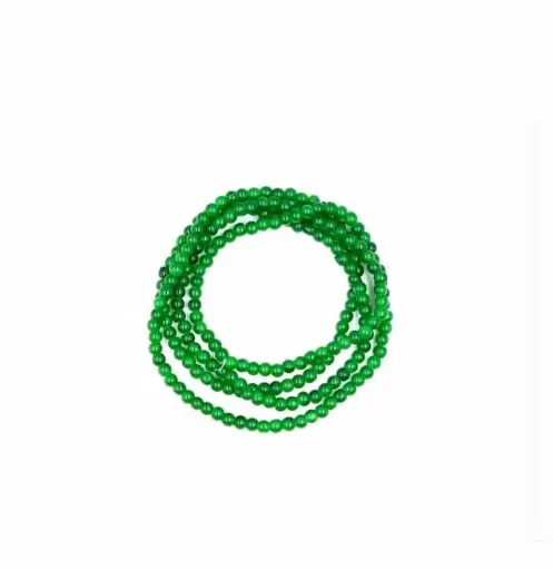 Green Round 4 mm Glass Bead